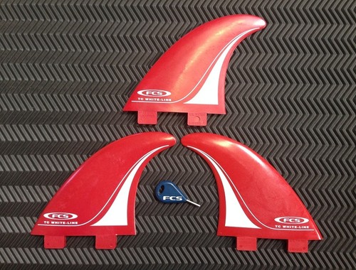 Fcs whiteline thruster fins - whiteline,